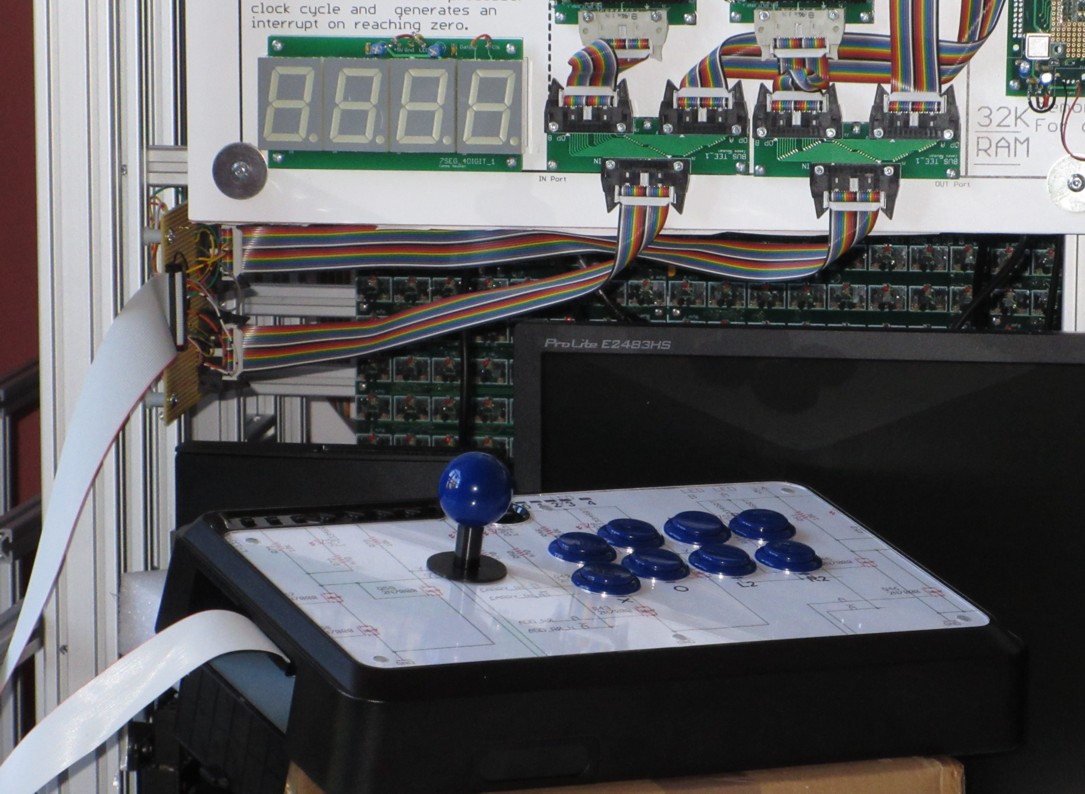 Venom arcade stick attached to megaprocessor